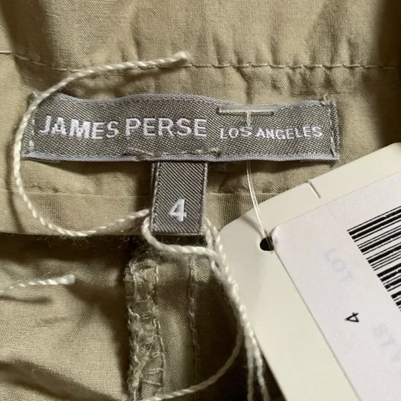 NWT! James Perse Belted Silk/Cotton Knee Skirt Size 4 - Picture 3 of 13